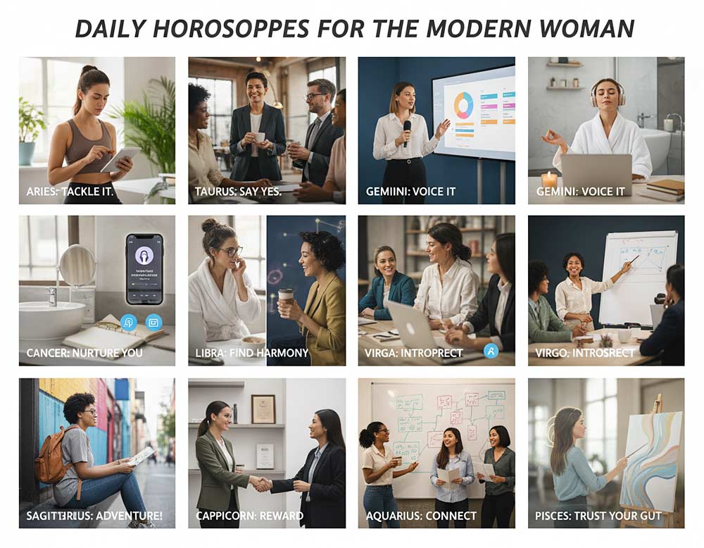 Tageshoroskop für moderne Frauen je Tierkeiszeichen im modernen Alltag Tageshoroskop für moderne Frauen je Tierkeiszeichen im modernen Alltag