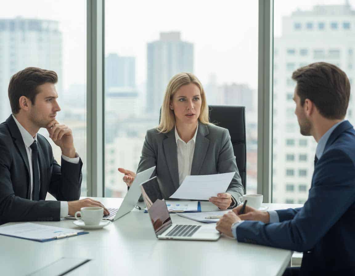 Frau verhandelt erfolgreich ihr Gehalt Frau verhandelt erfolgreich ihr Gehalt