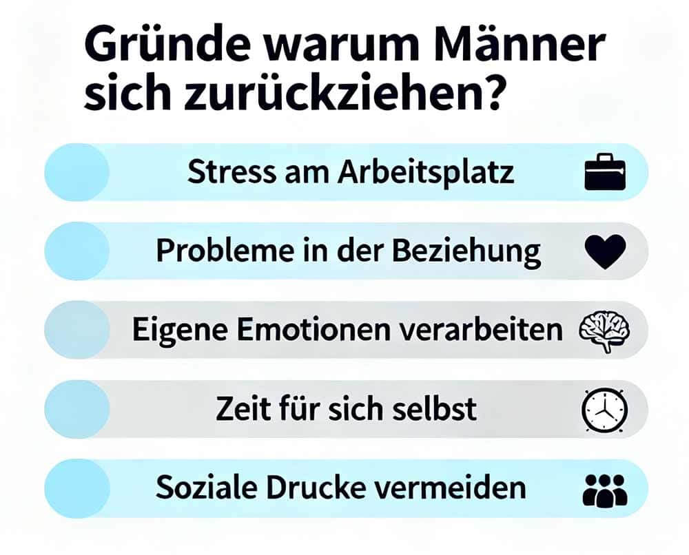 Gründe warum Männer sich zurückziehen Gründe warum Männer sich zurückziehen